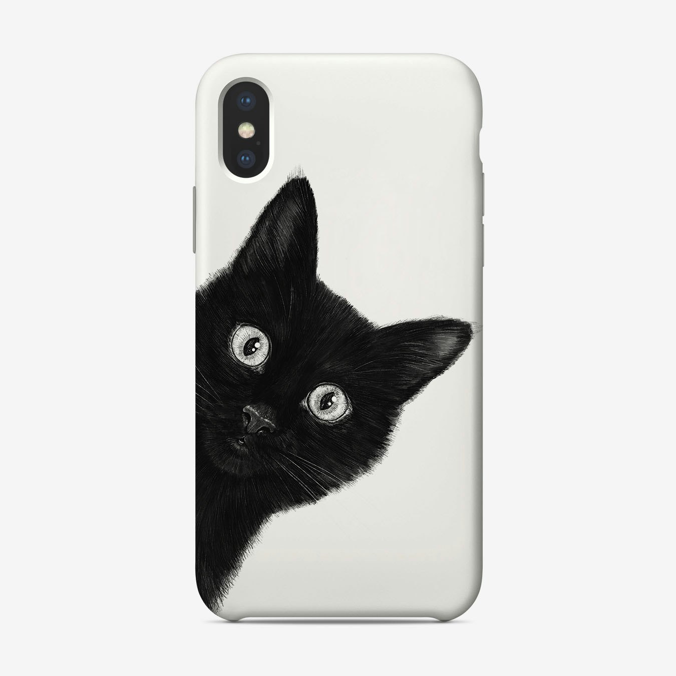 Black Cat Phone Case by Valeriya Korenkova Fy